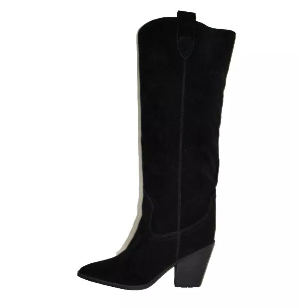 Blondo Wylde Waterproof Pointed Toe Boot Black Suede Size 11 M DD431